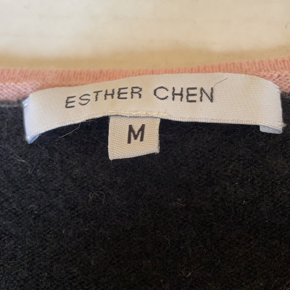 Esther Chen cashmere sweater pink black - Picture 6 of 7